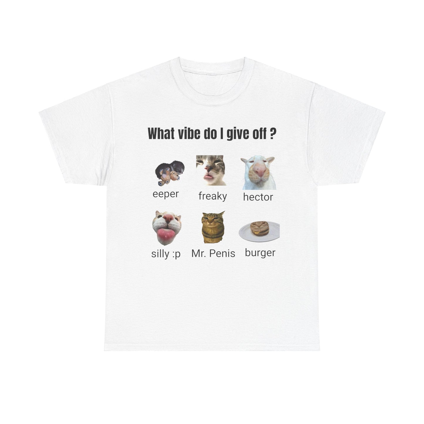 ''What vibe do I give off?'' Cat Edition T-Shirt