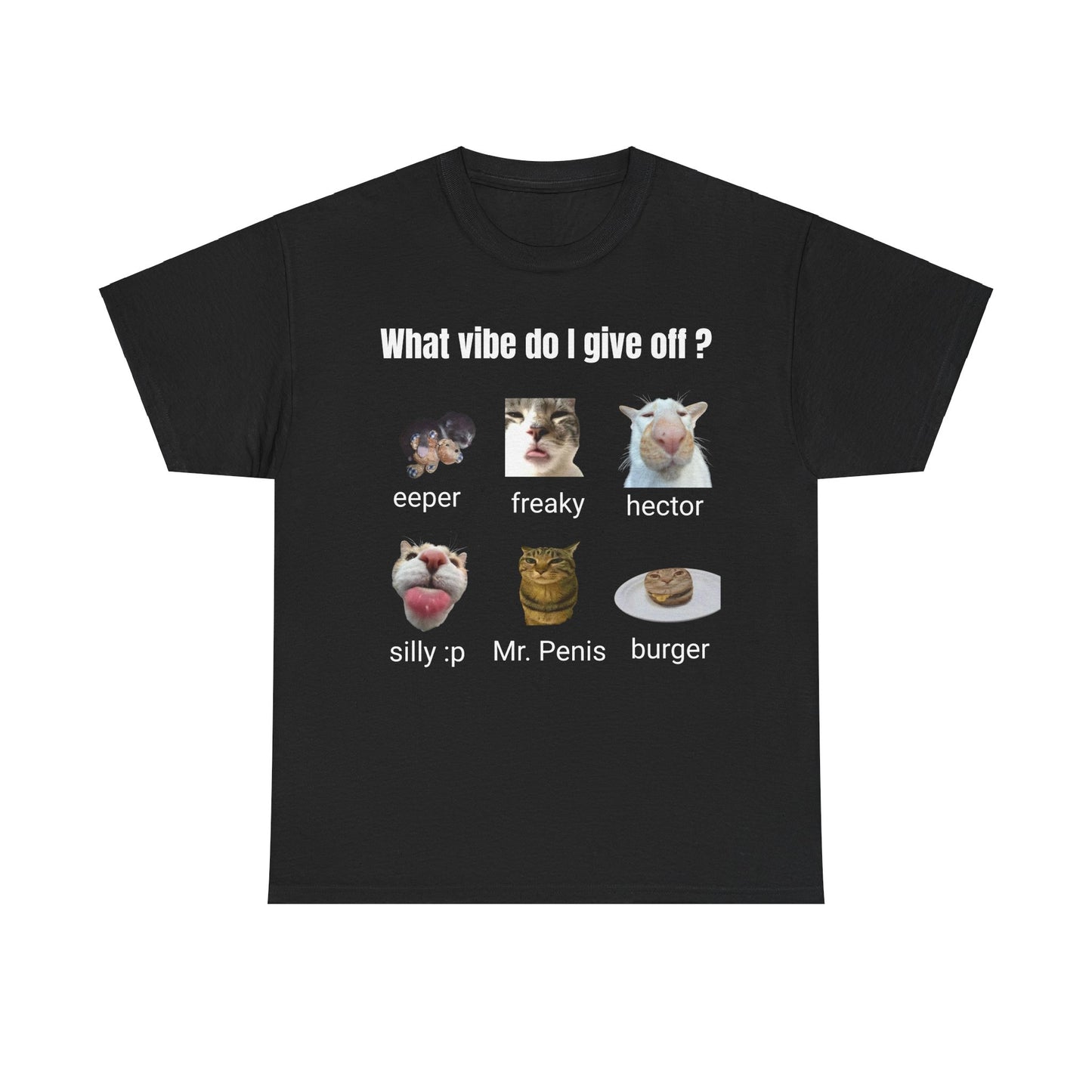 ''What vibe do I give off?'' Cat Edition T-Shirt